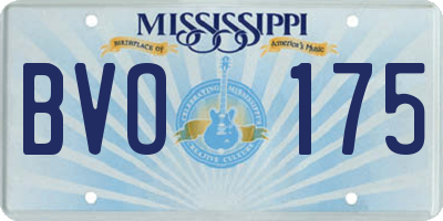 MS license plate BVO175