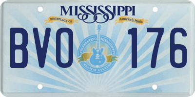 MS license plate BVO176