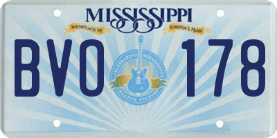 MS license plate BVO178