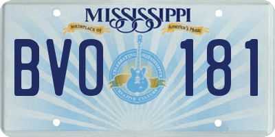 MS license plate BVO181