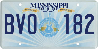 MS license plate BVO182