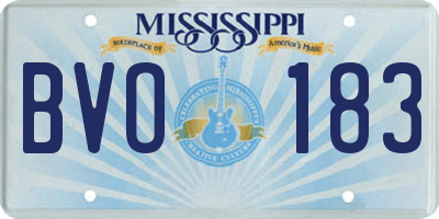 MS license plate BVO183