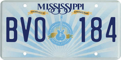 MS license plate BVO184