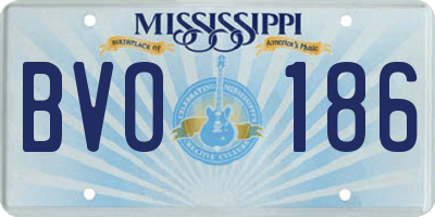 MS license plate BVO186