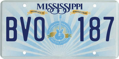 MS license plate BVO187