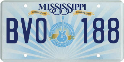 MS license plate BVO188