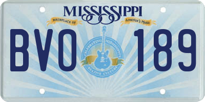 MS license plate BVO189
