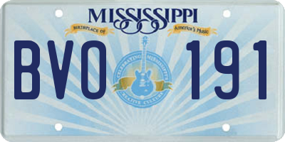 MS license plate BVO191