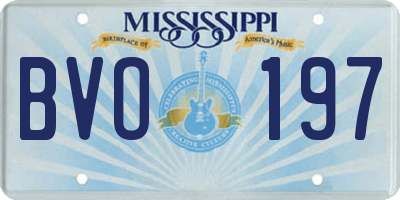 MS license plate BVO197