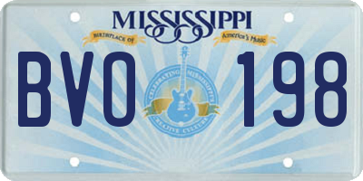 MS license plate BVO198