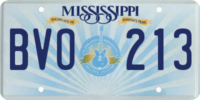 MS license plate BVO213