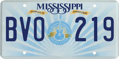 MS license plate BVO219