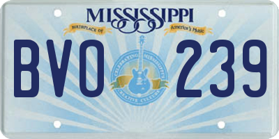 MS license plate BVO239