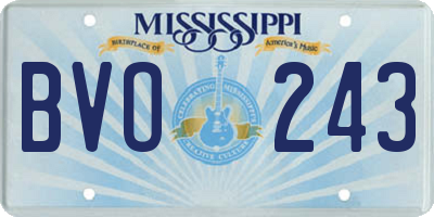 MS license plate BVO243