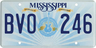 MS license plate BVO246