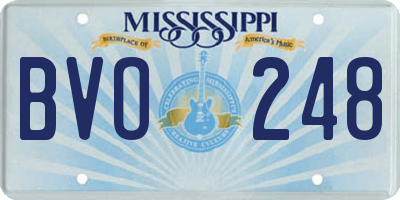 MS license plate BVO248