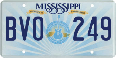 MS license plate BVO249