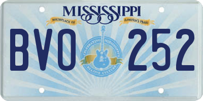 MS license plate BVO252