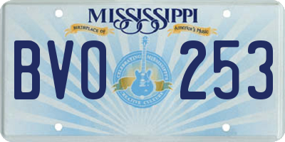 MS license plate BVO253