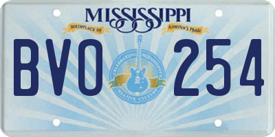 MS license plate BVO254
