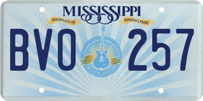 MS license plate BVO257