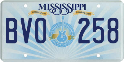 MS license plate BVO258