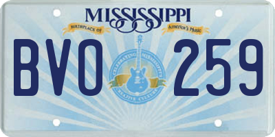 MS license plate BVO259
