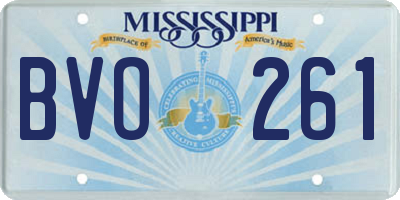 MS license plate BVO261