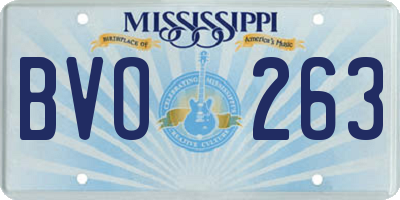 MS license plate BVO263