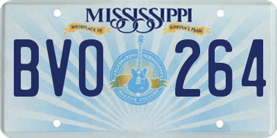 MS license plate BVO264