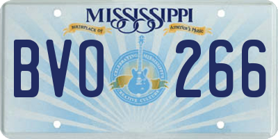 MS license plate BVO266