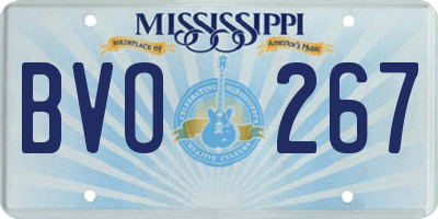 MS license plate BVO267
