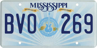 MS license plate BVO269