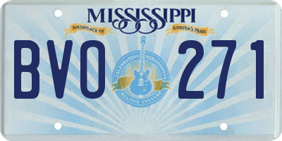 MS license plate BVO271