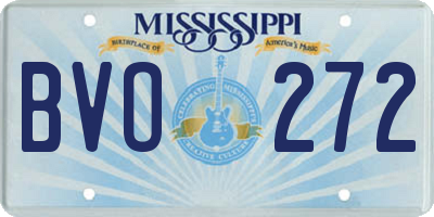 MS license plate BVO272