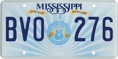 MS license plate BVO276
