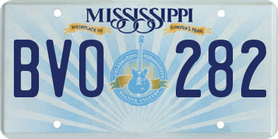 MS license plate BVO282