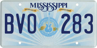MS license plate BVO283