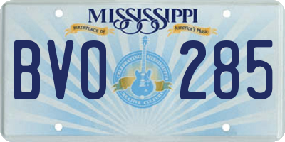 MS license plate BVO285