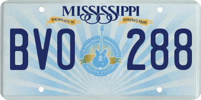 MS license plate BVO288