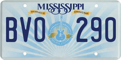 MS license plate BVO290