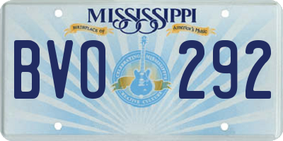 MS license plate BVO292