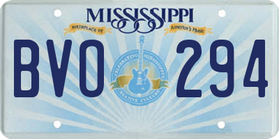 MS license plate BVO294