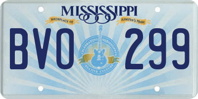 MS license plate BVO299