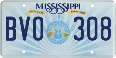 MS license plate BVO308