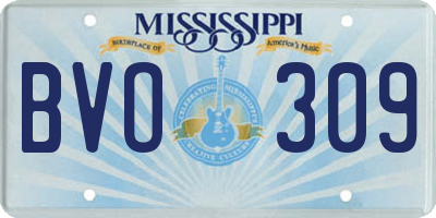 MS license plate BVO309