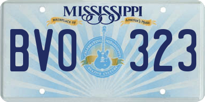 MS license plate BVO323