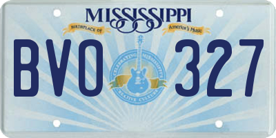 MS license plate BVO327