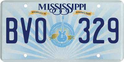 MS license plate BVO329