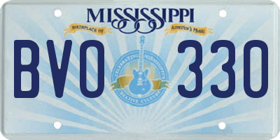 MS license plate BVO330